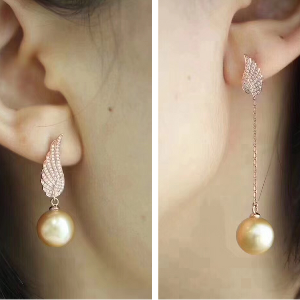 Edgy Wings Earring (Gold)